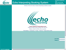 Tablet Screenshot of bookings.echointerpreting.com.au